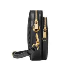 Gucci Black Interlocking G Mini Heart Shoulder Bag