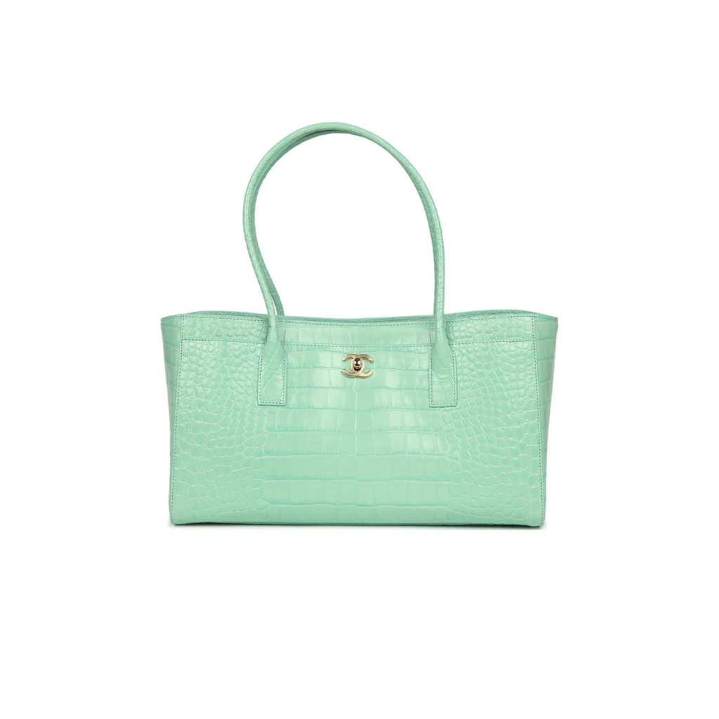 Chanel Green Croc Embossed