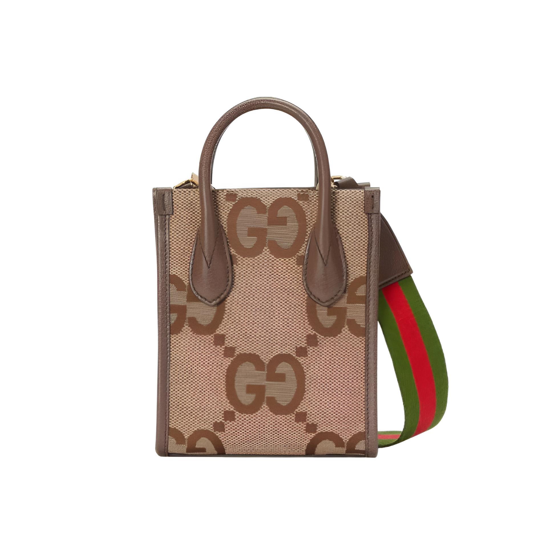 Gucci Canvas Leather Brown Bag