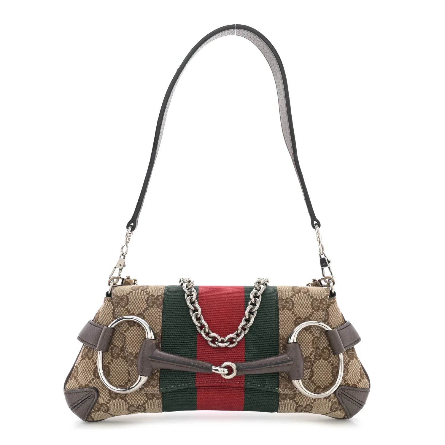 Gucci Monogram Textured Dollar Calfskin Shoulder Bag
