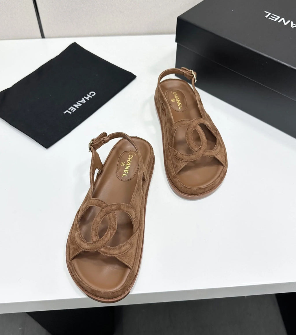 Chanel Sandals Brown