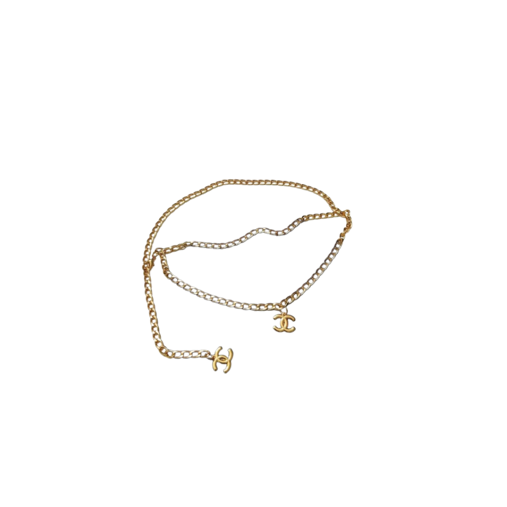 Chanel Large Gold Logo Belt