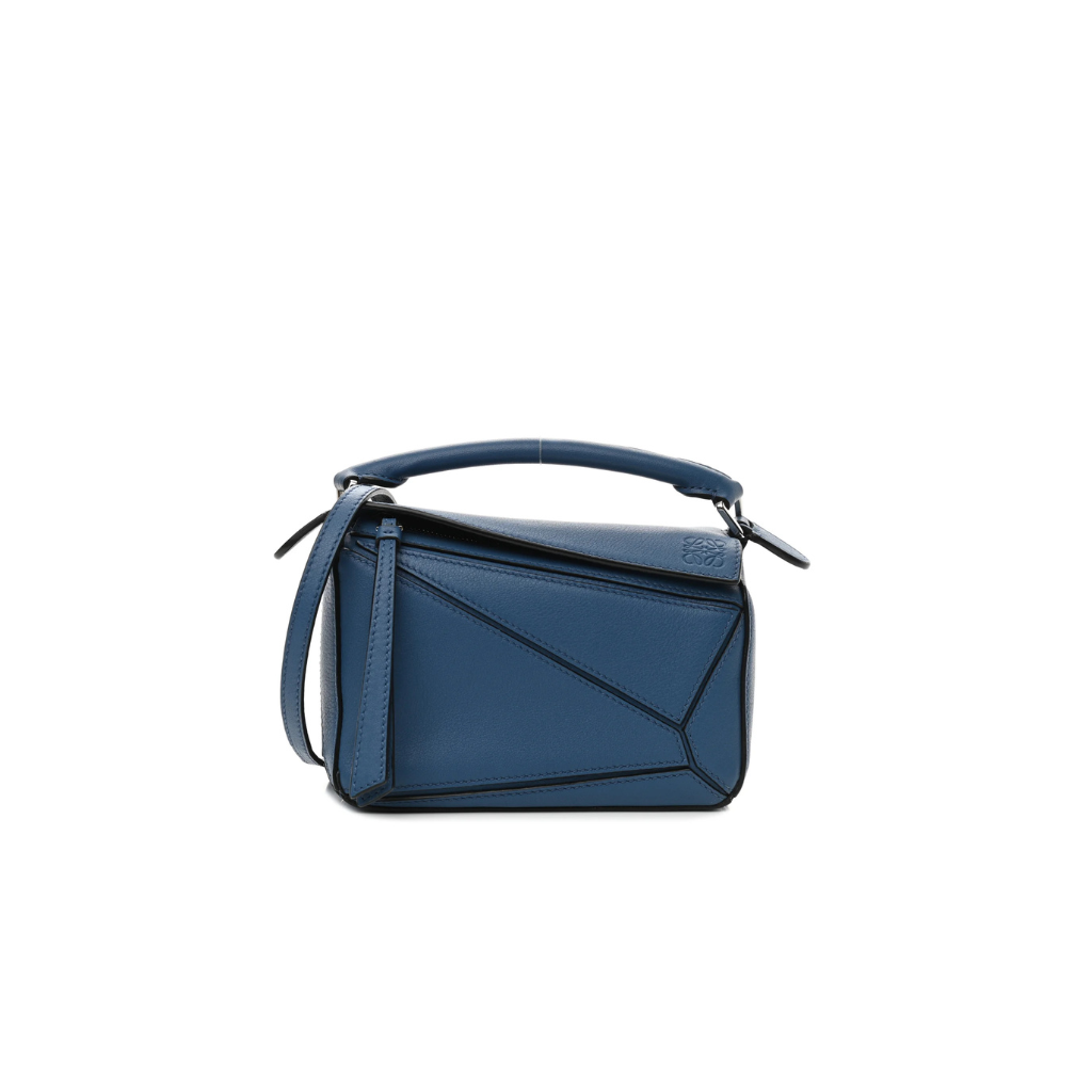 Loewe Calfskin Mini Puzzle Bag Blue