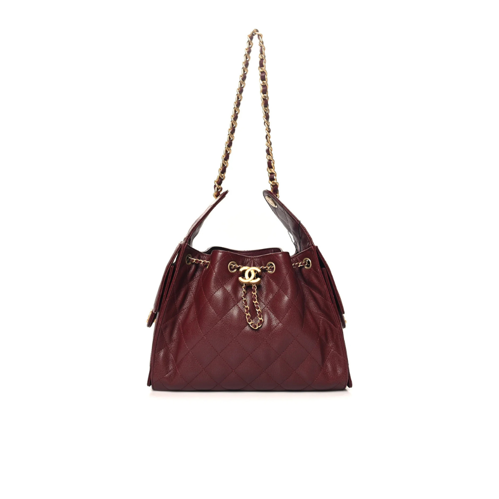 Chanel 25 Caviar Handbag Burgundy
