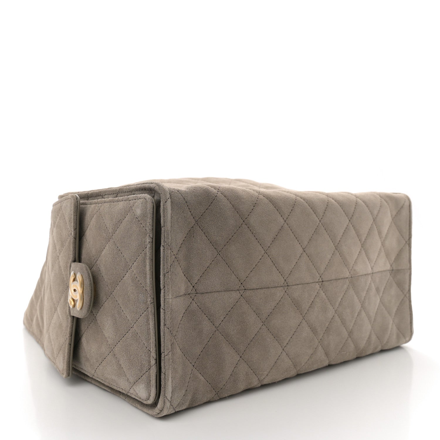 Suede Quilted Chanel Handbag