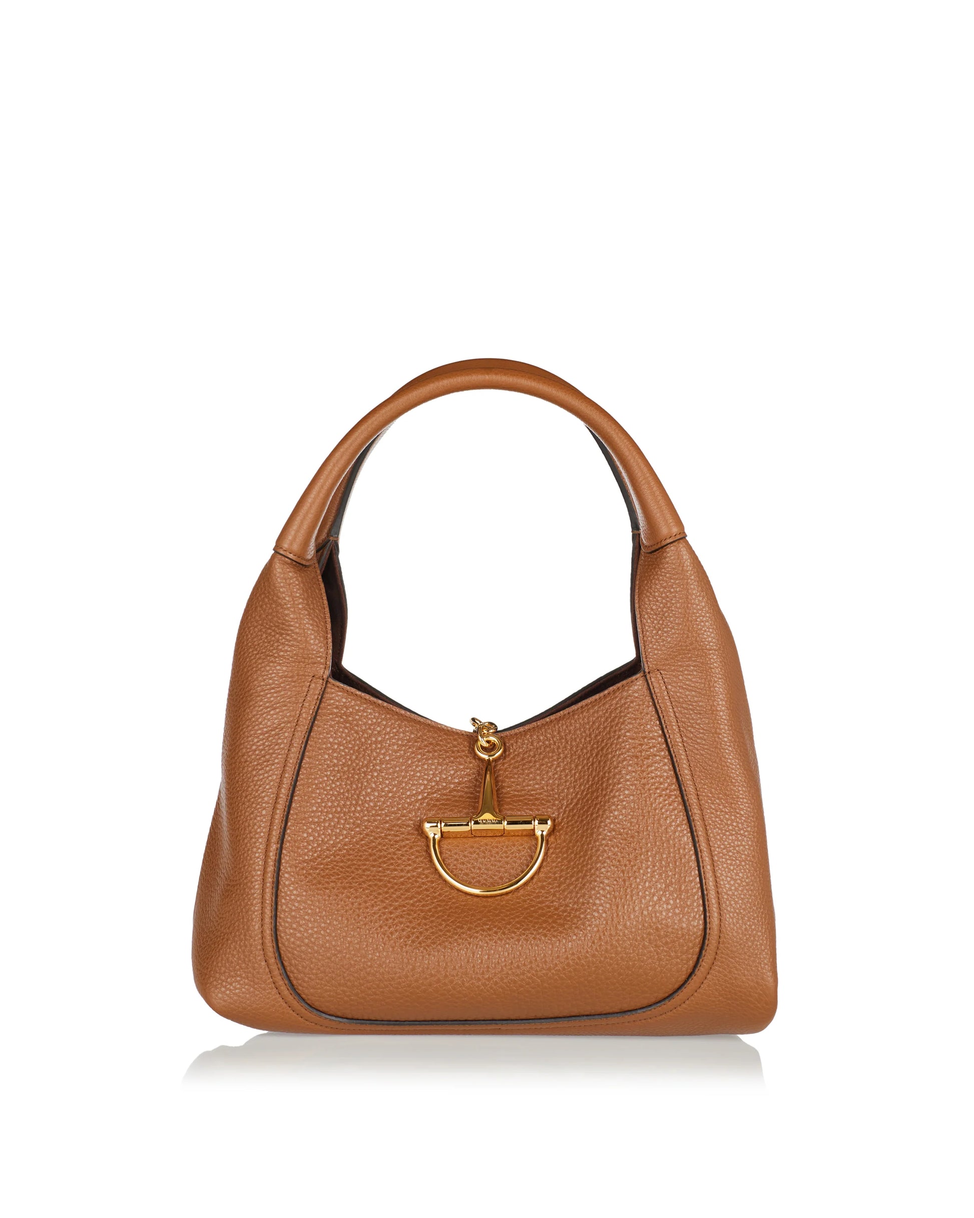 Softbit Leather Shoulder Bag Brown