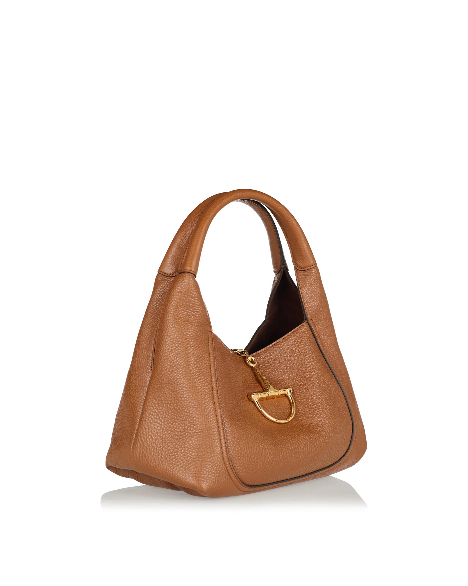 Softbit Leather Shoulder Bag Brown