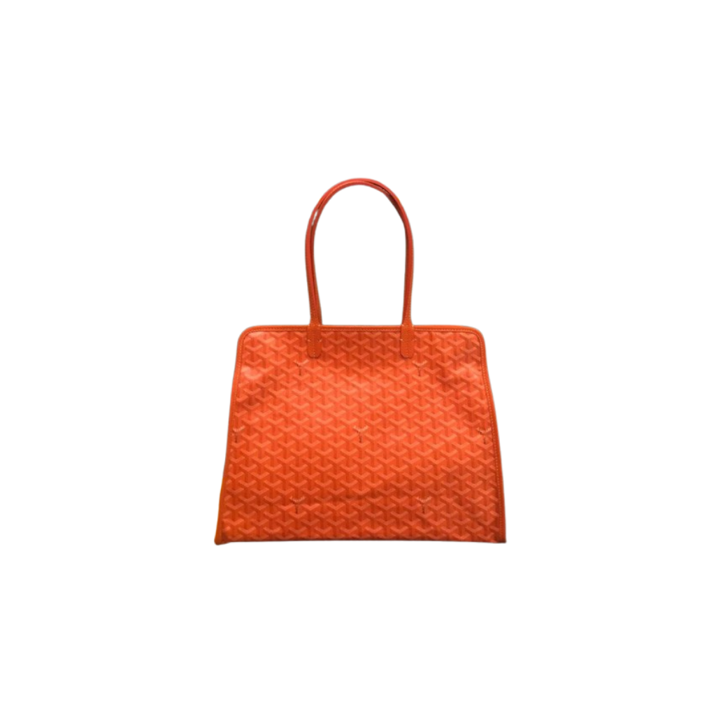 Goyard Ardi Orange Coated Canvas Leather Handbag