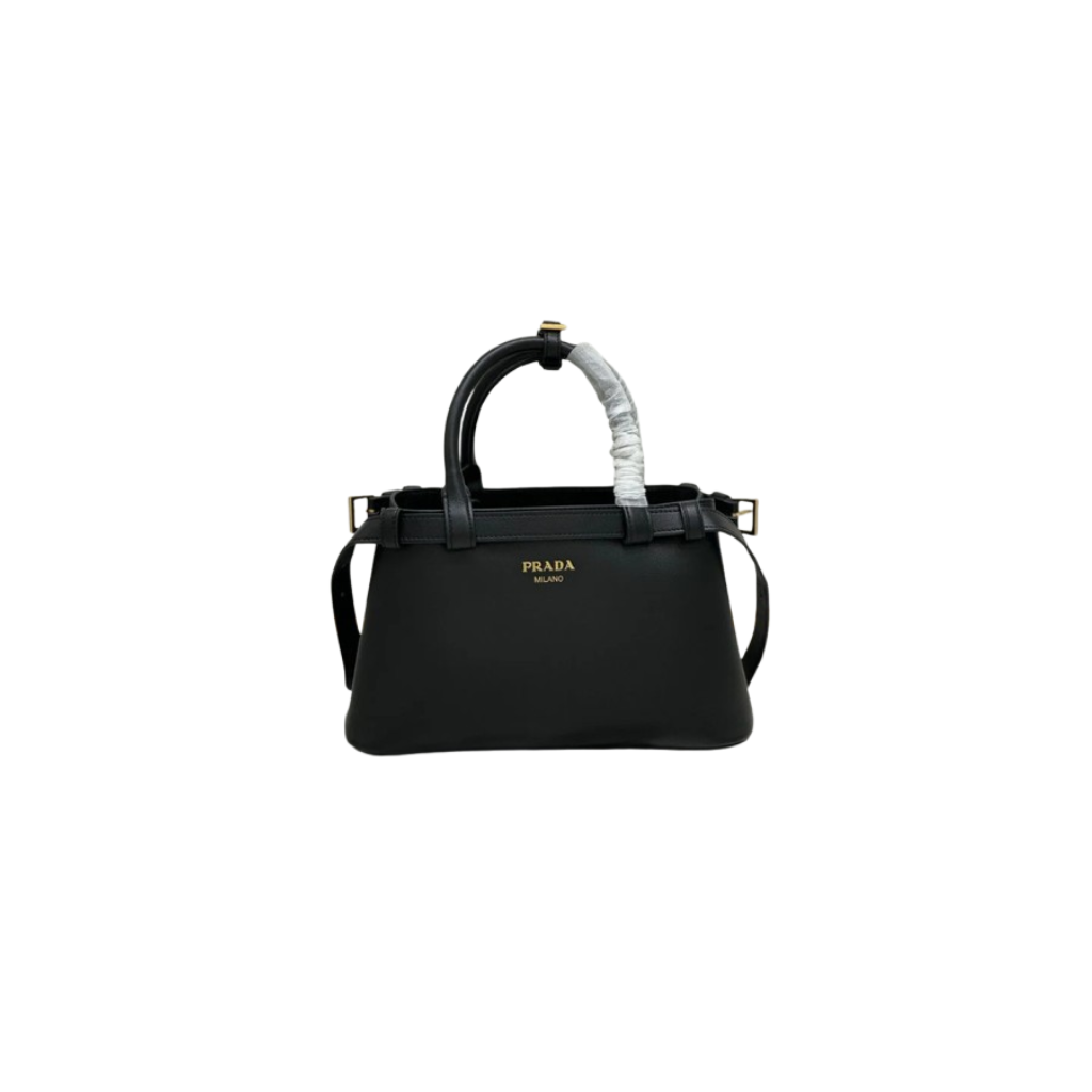 Prada Buckle Handbag With Double Belt