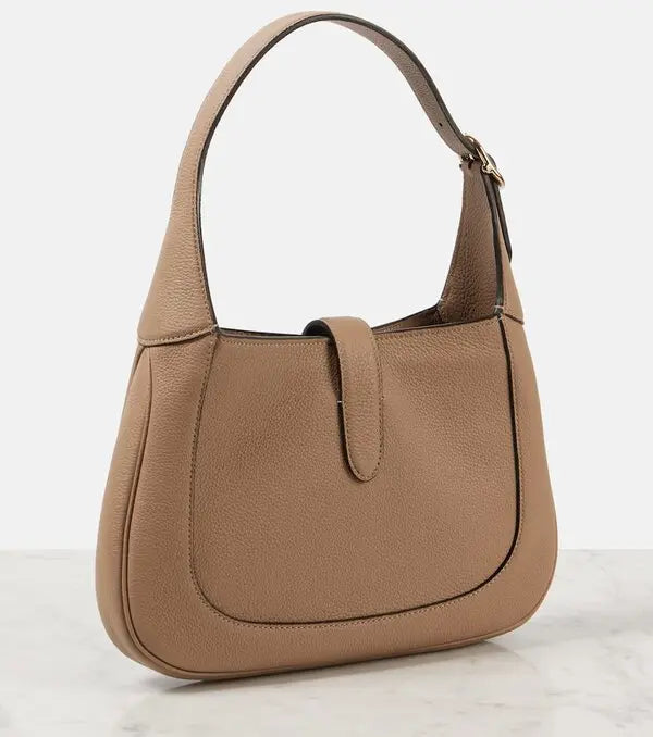 Gucci jackie beige leather shoulder bag