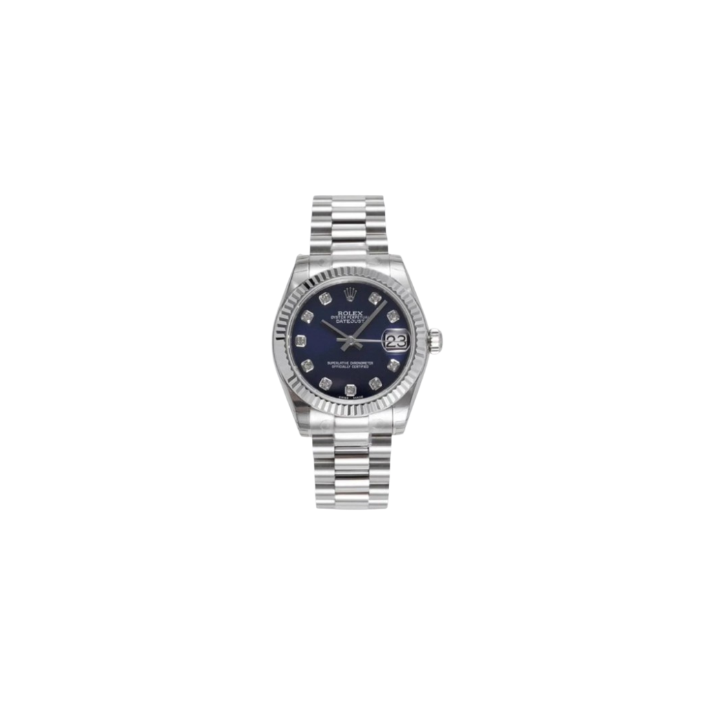 Rolex DateJust Blue Diamond Watch