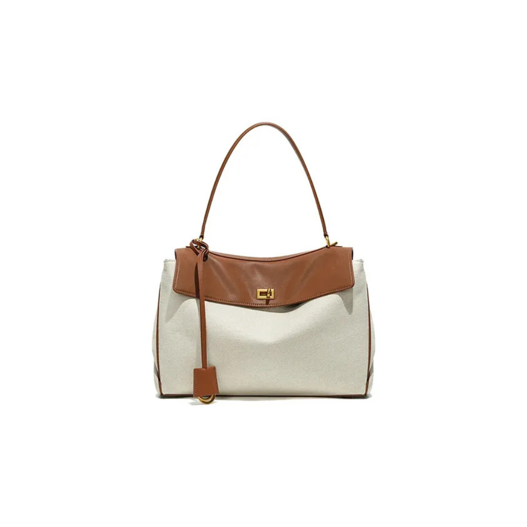 Hermes PU Leather Canvas Kelly Bag