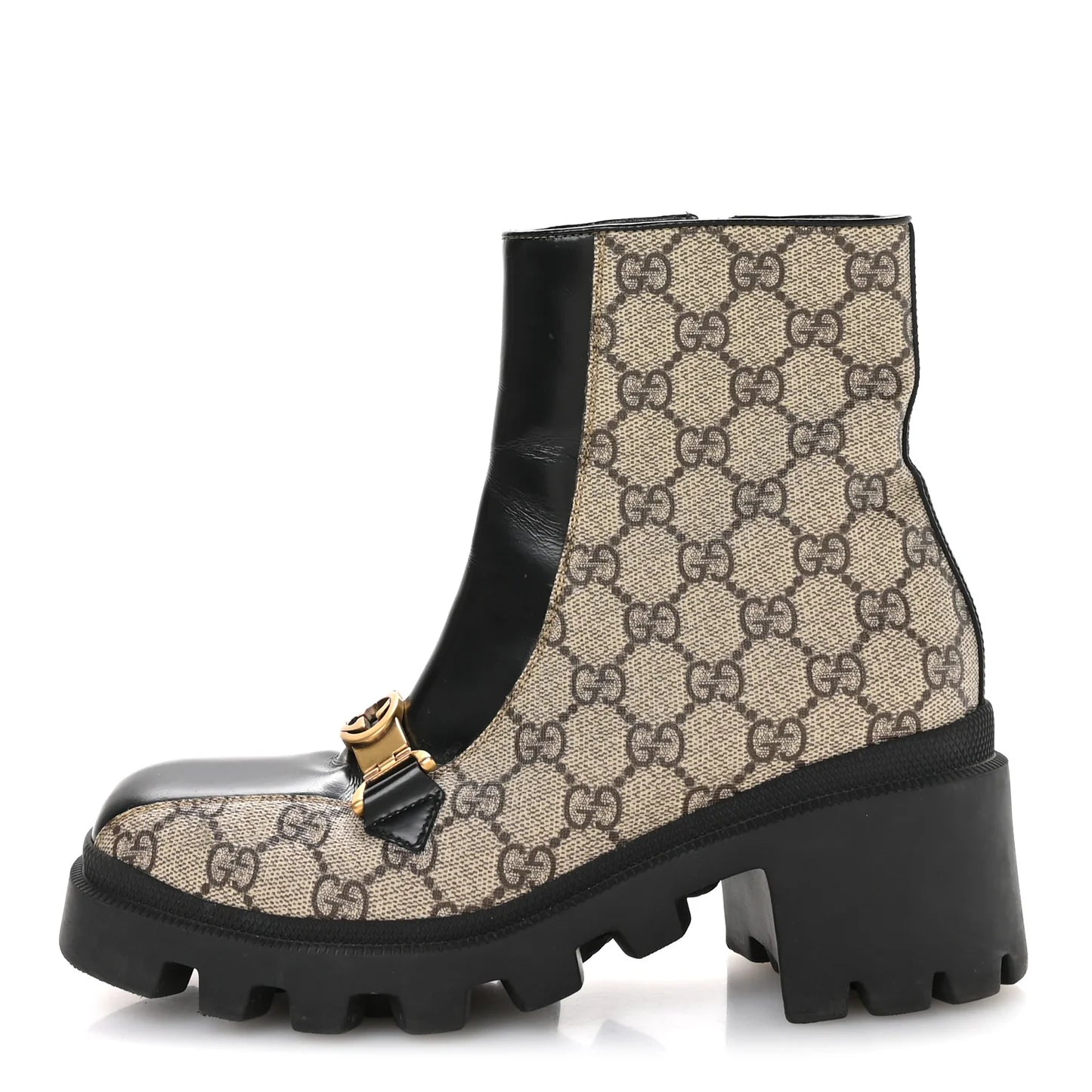 Gucci Womens Lug Sole Ankle Boots