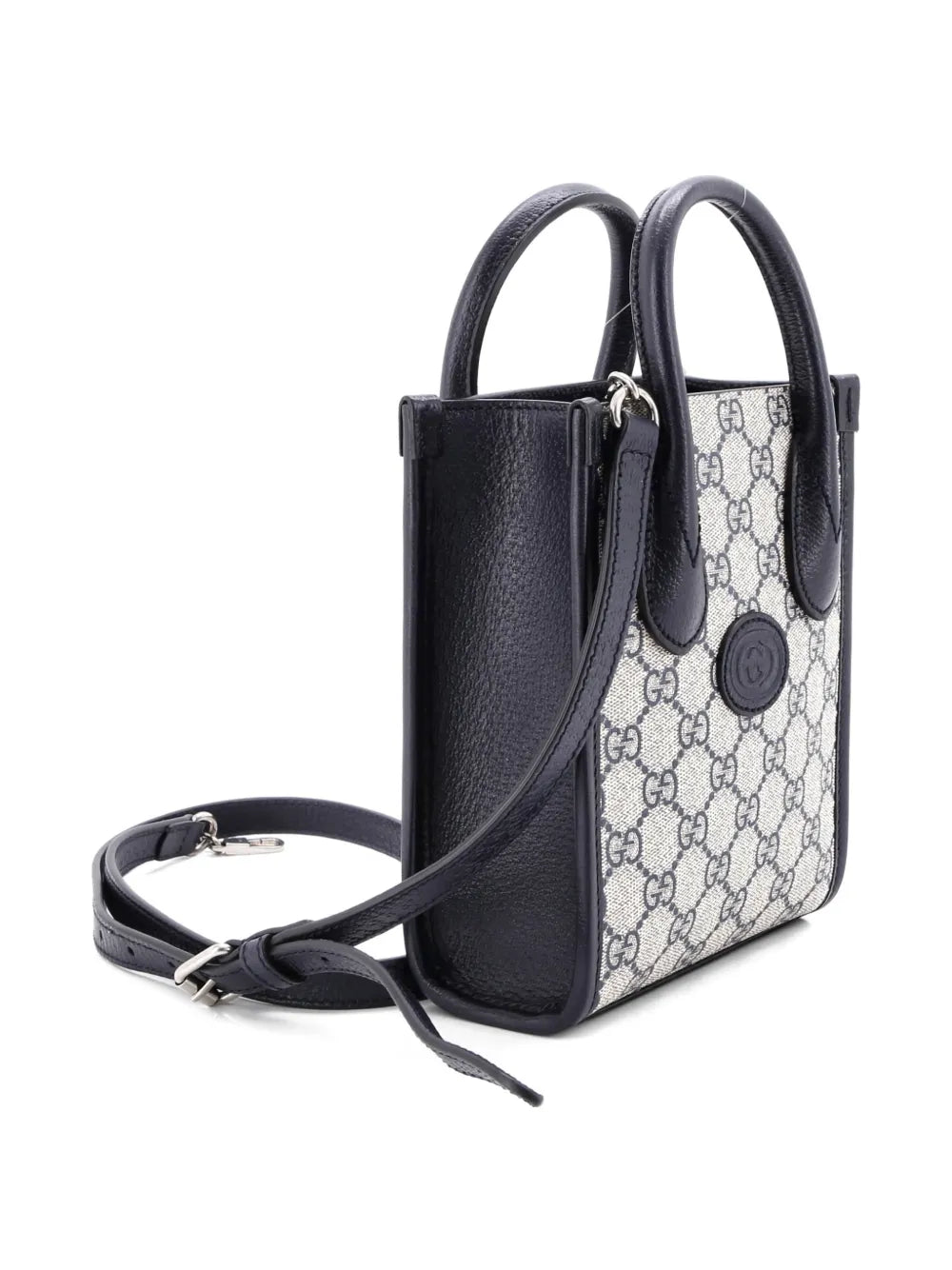 Gucci Interlocking G Patch Tote GG Coated Bag