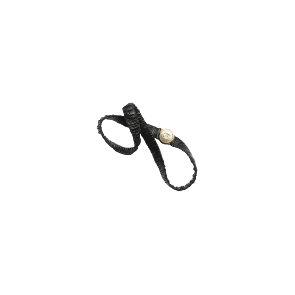 CHANEL Belt Metal & Resin Black