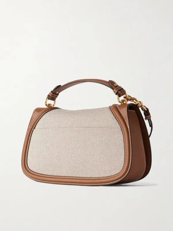 Gucci blondie leather-trimmed shoulder bag