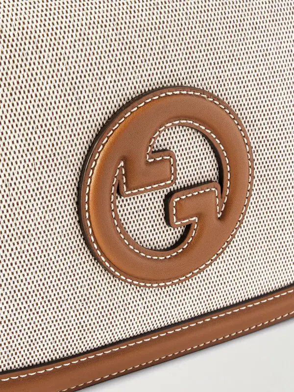 Gucci blondie leather-trimmed shoulder bag