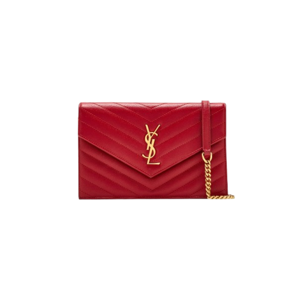 Ysl Red Cassandre chain wallet