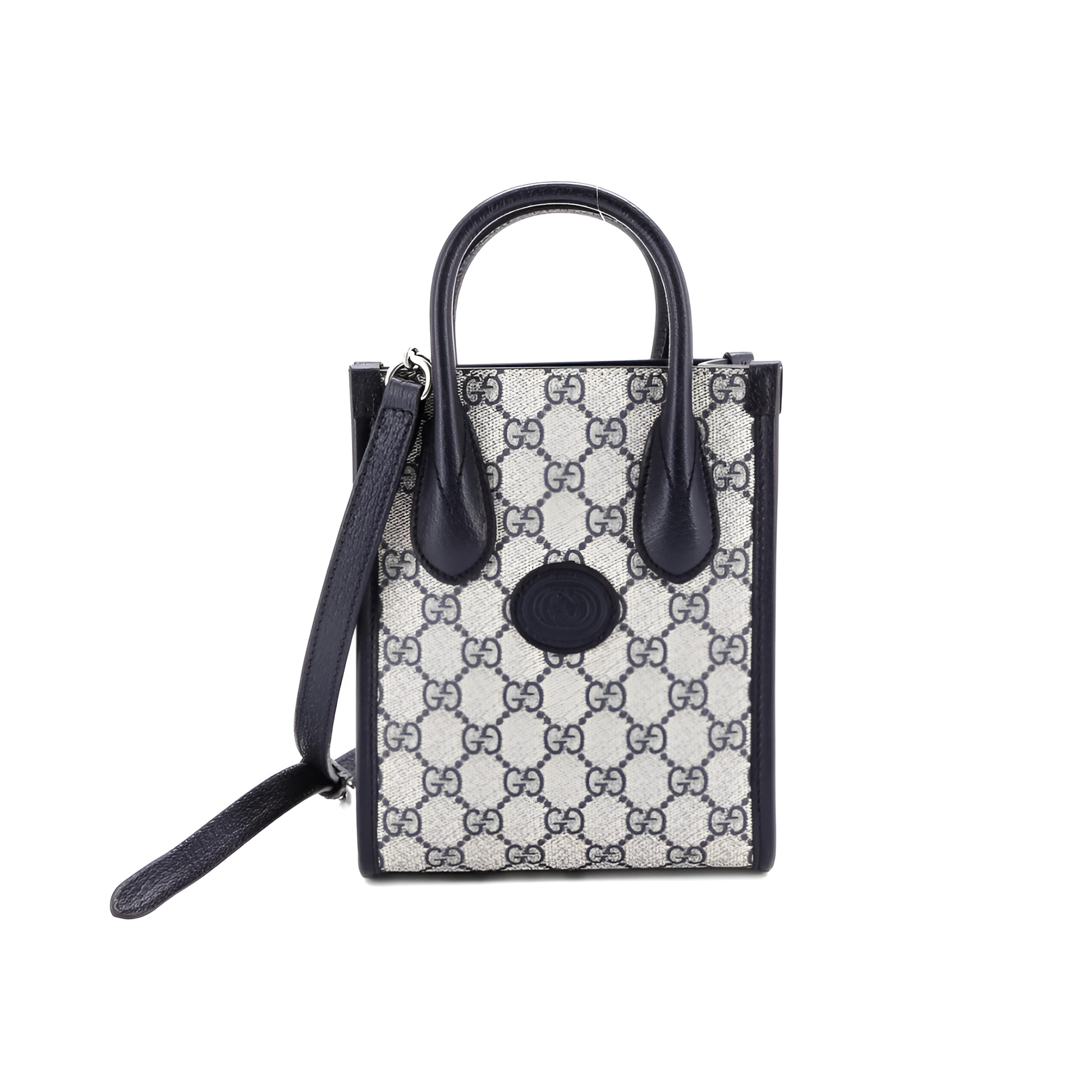 Gucci Interlocking G Patch Tote GG Coated Bag