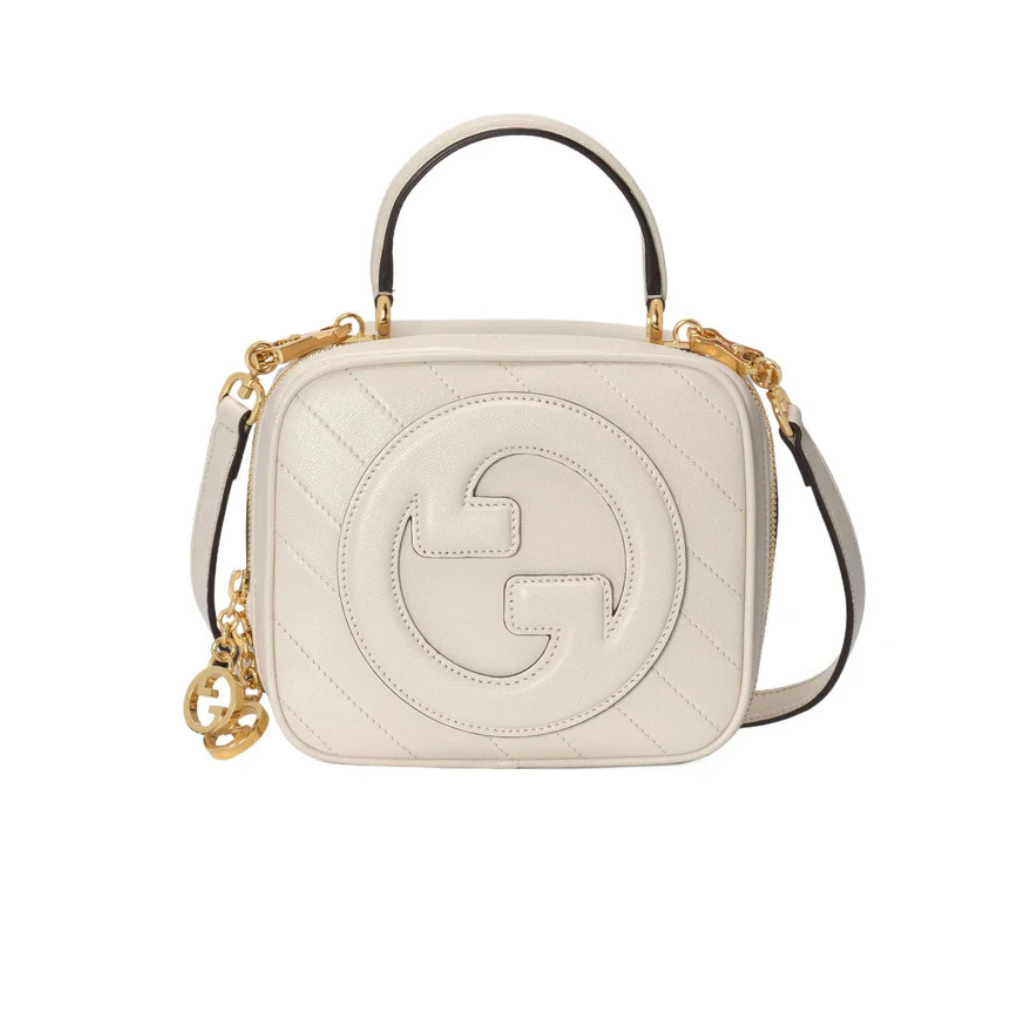 Gucci Blondie White Top Handle Bag