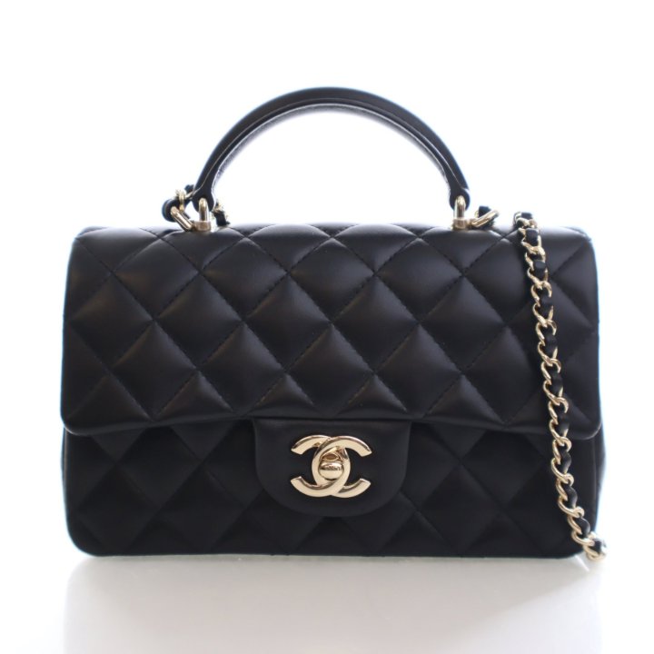 Chanel Top Handle Bag Black