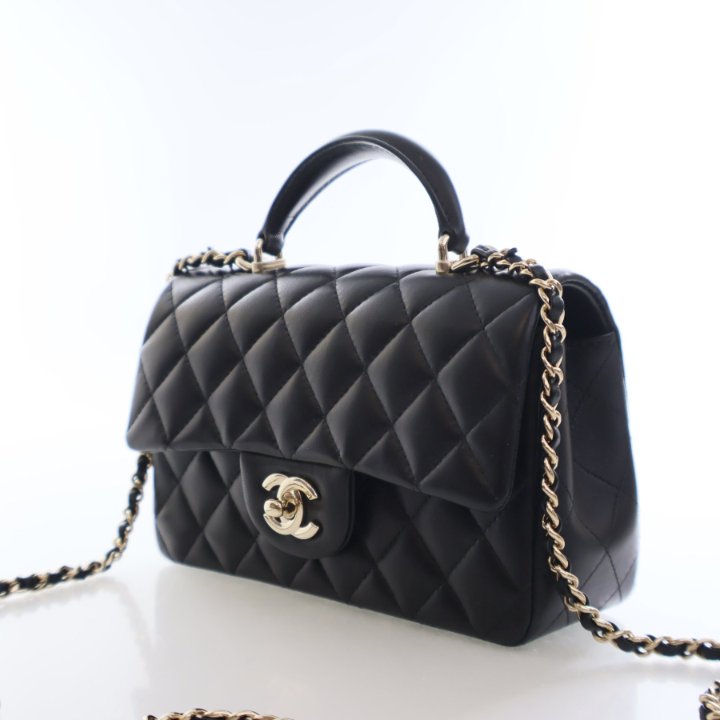 Chanel Top Handle Bag Black