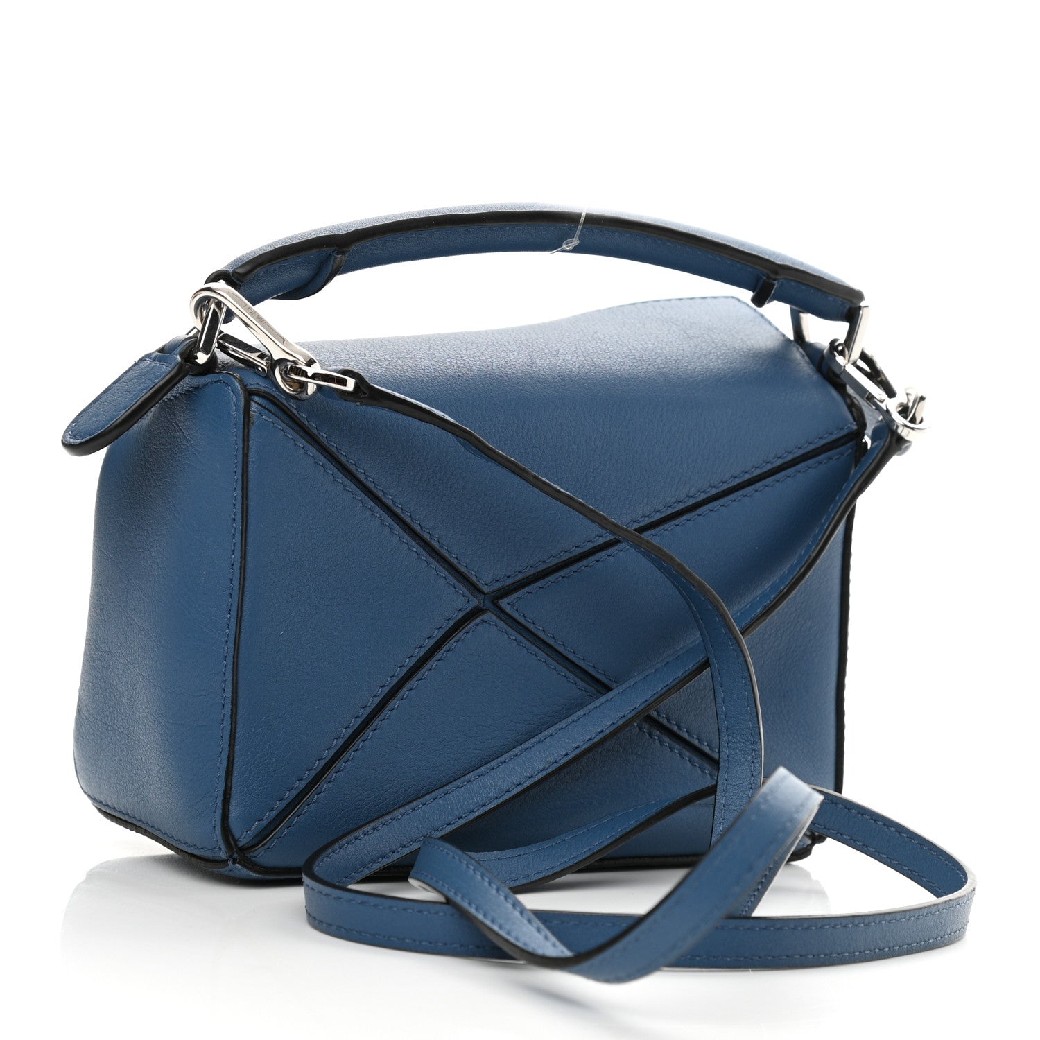 Loewe Calfskin Mini Puzzle Bag Blue