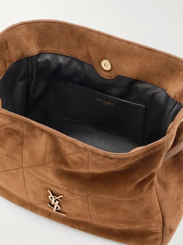 Ysl jamie quilted suede shoulder bag