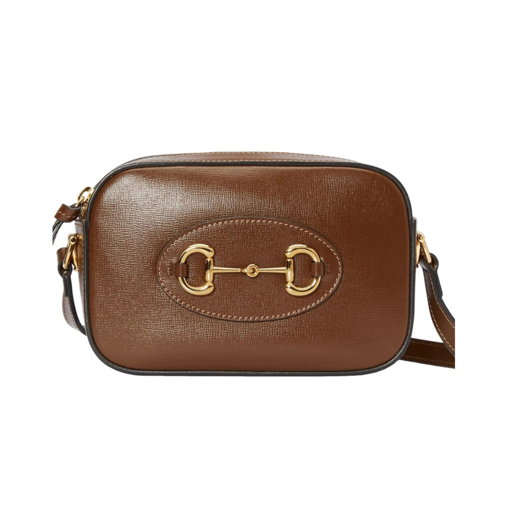 Gucci Horsebit Brown Leather Shoulder Bag
