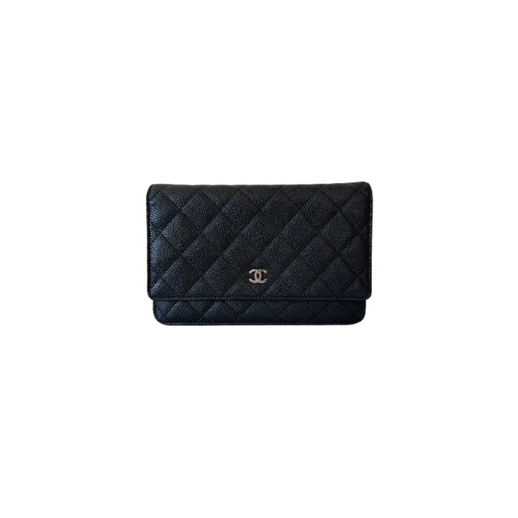 Chanel Classic WOC Silver Black