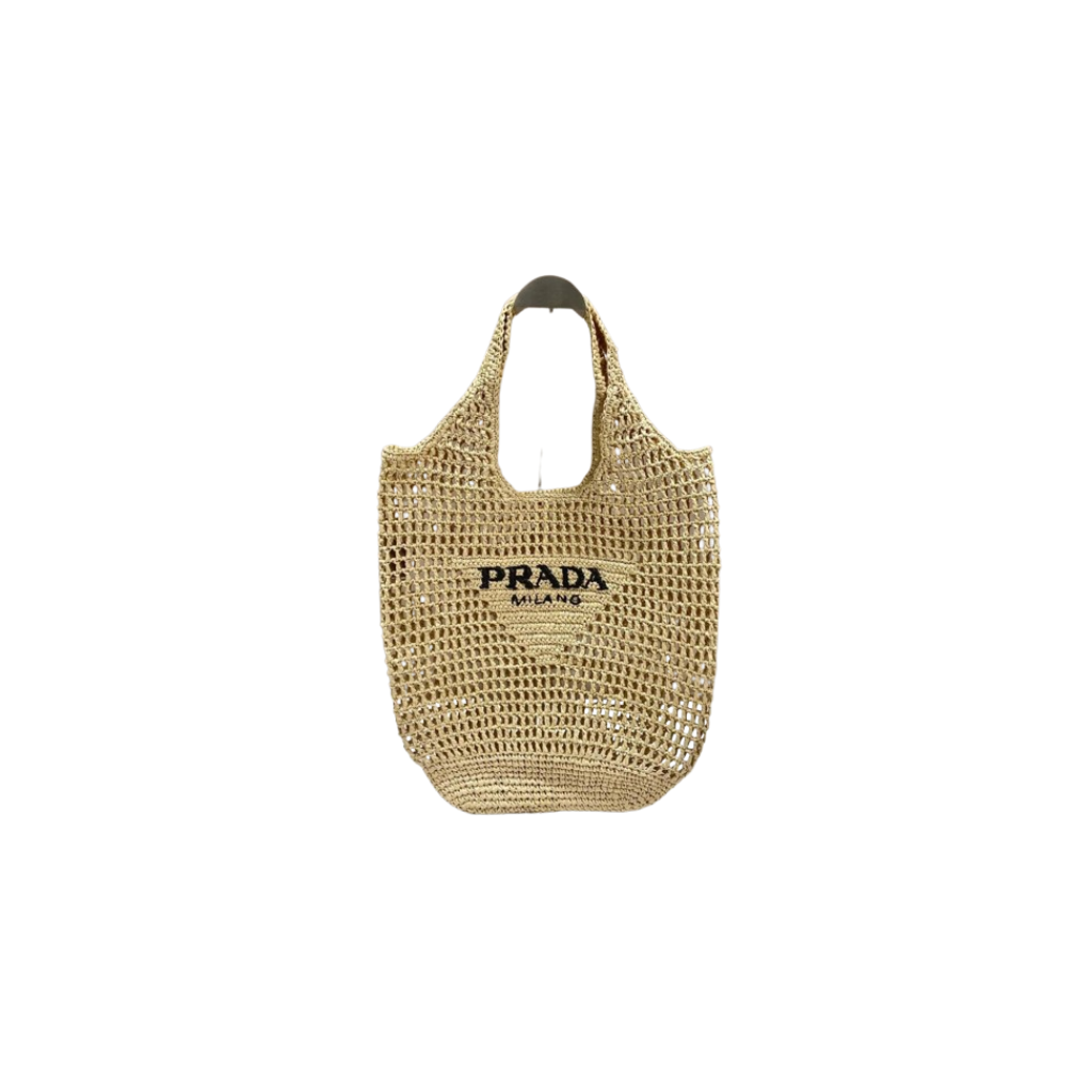 Prada Interwoven Logo Tote Bag