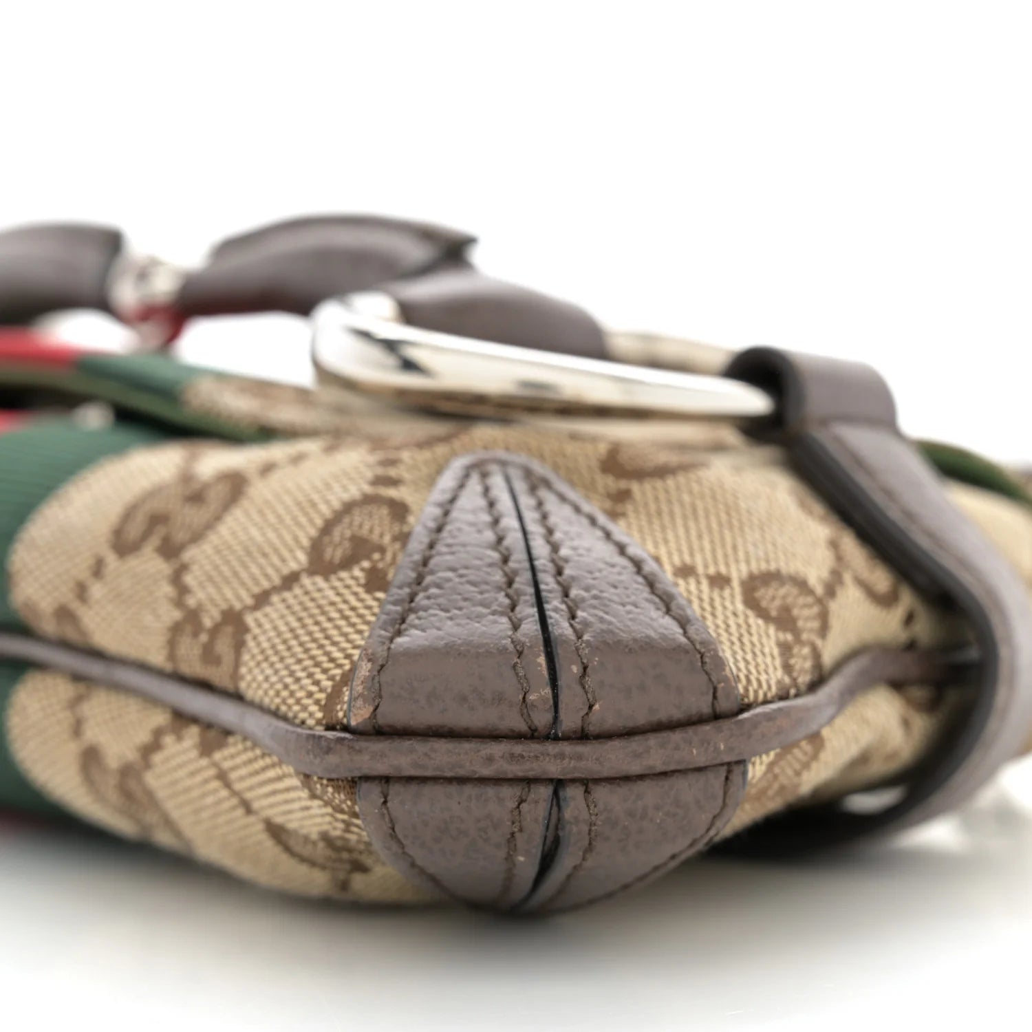 Gucci Monogram Textured Dollar Calfskin Shoulder Bag