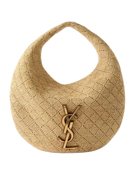 woven raffia hobo shoulder bag