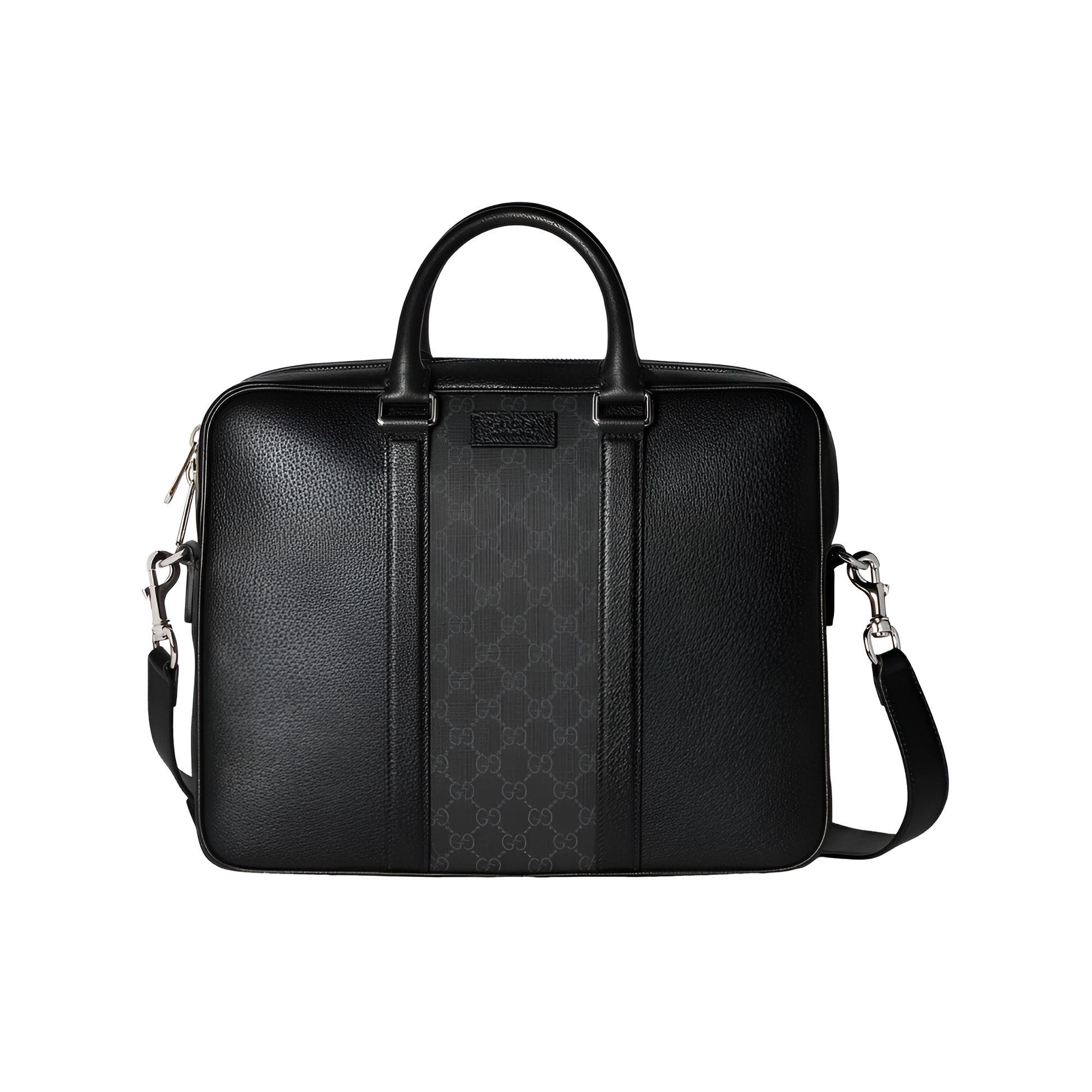 Gucci Black Leather With Tag Medium Briefcase