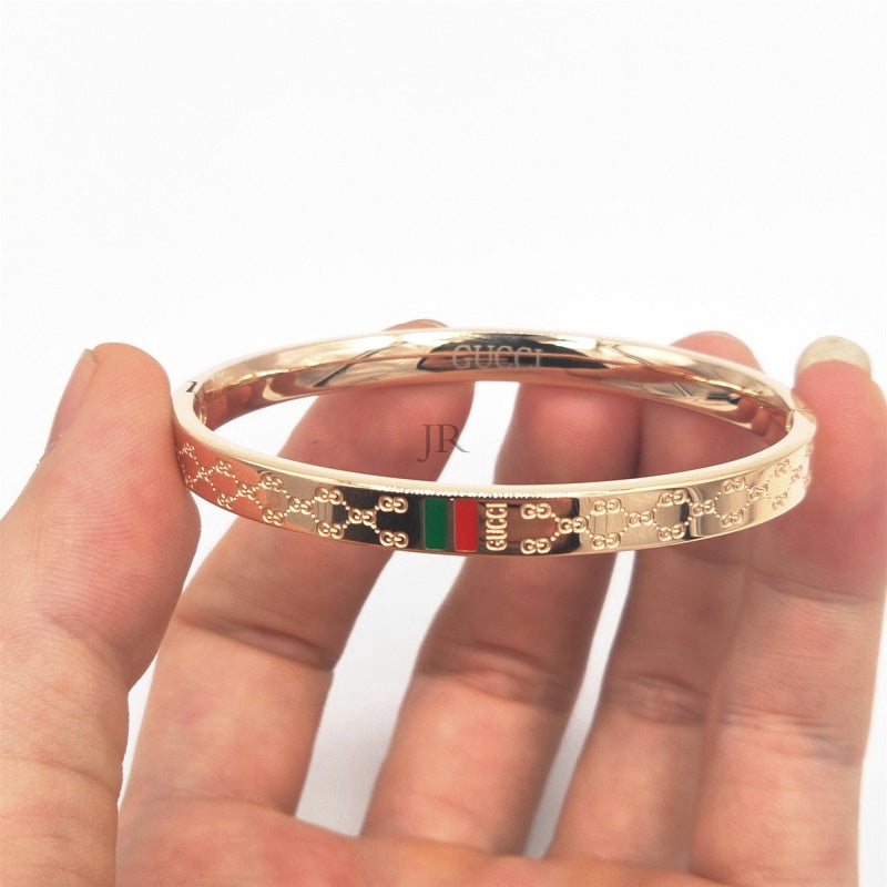 Stainless Steel Enamel Bracelet Bangle