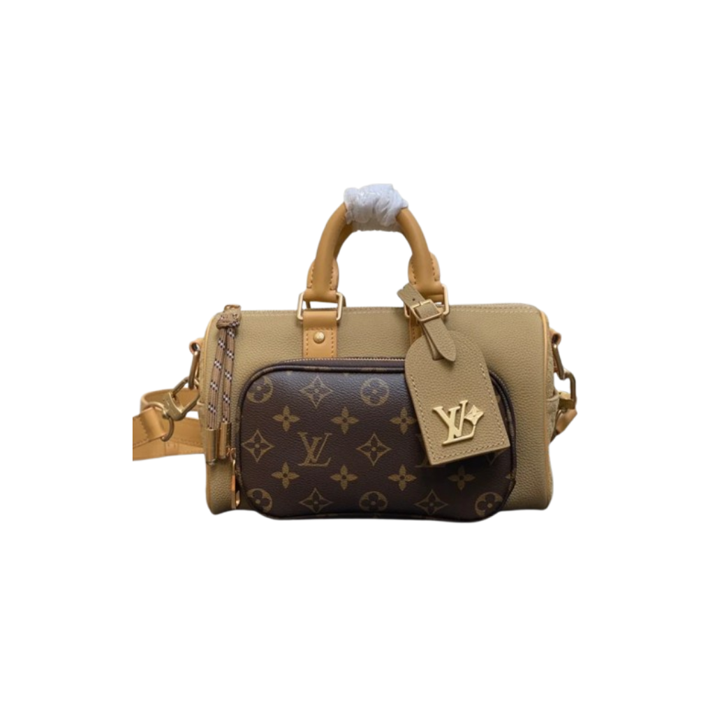 Louis Vuitton Beige Keepall Bandouliere 25 Bag