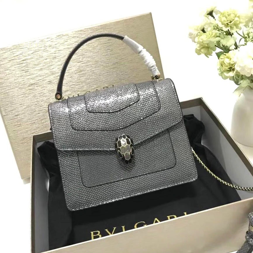 Bvlgari Serpenti Grey Bag