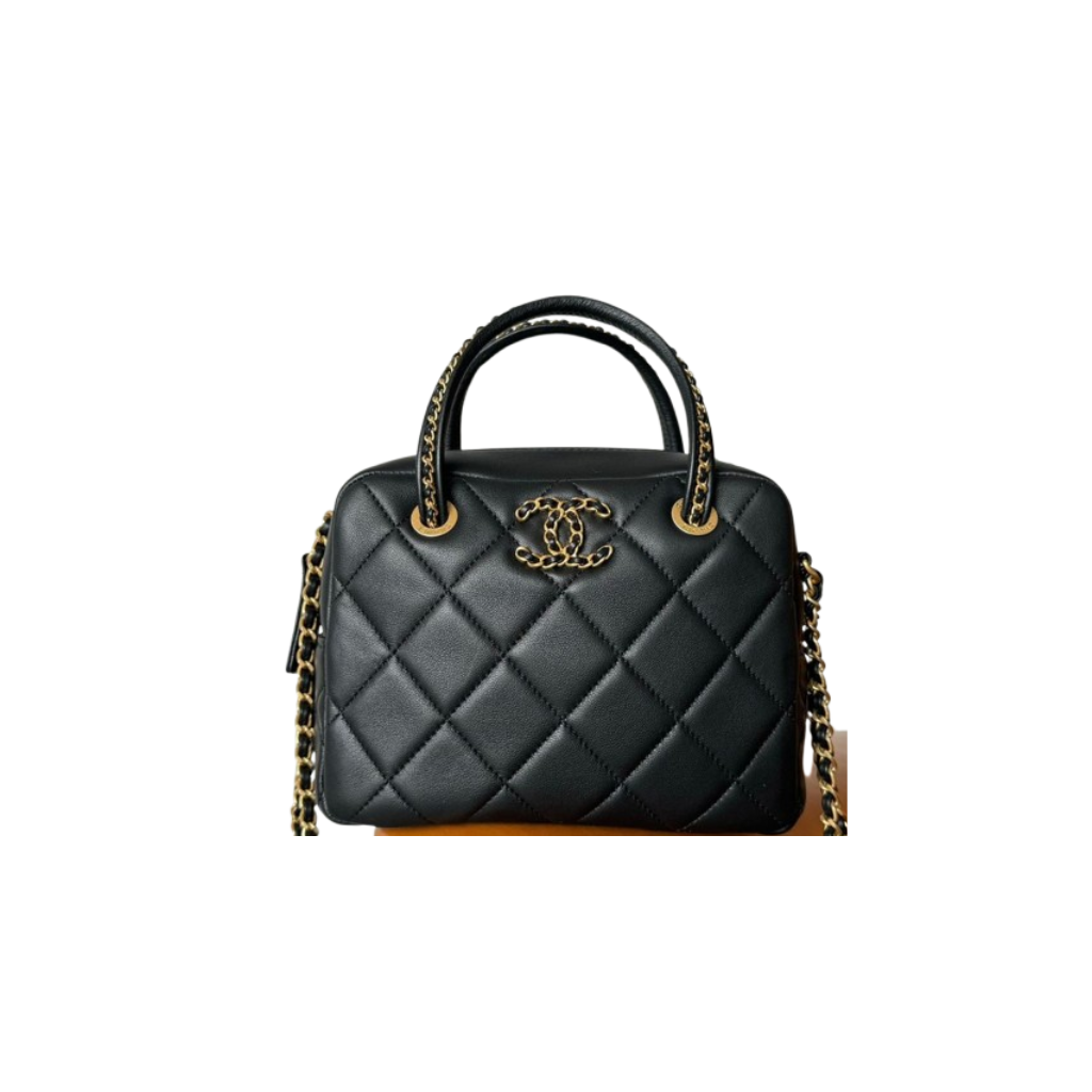Chanel Quilted Top Handle Bag