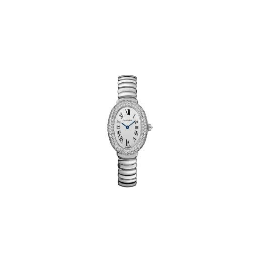 Cartier Baignoire Diamond Bezel Wrist Watch