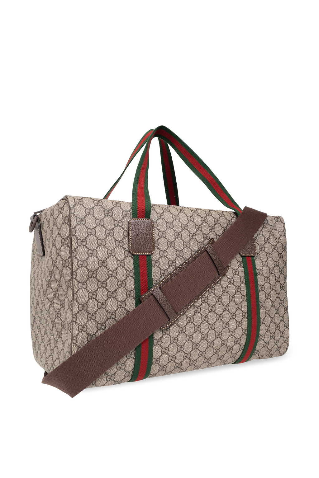 Gucci Beige GG Supreme Canvas Holdall Bag