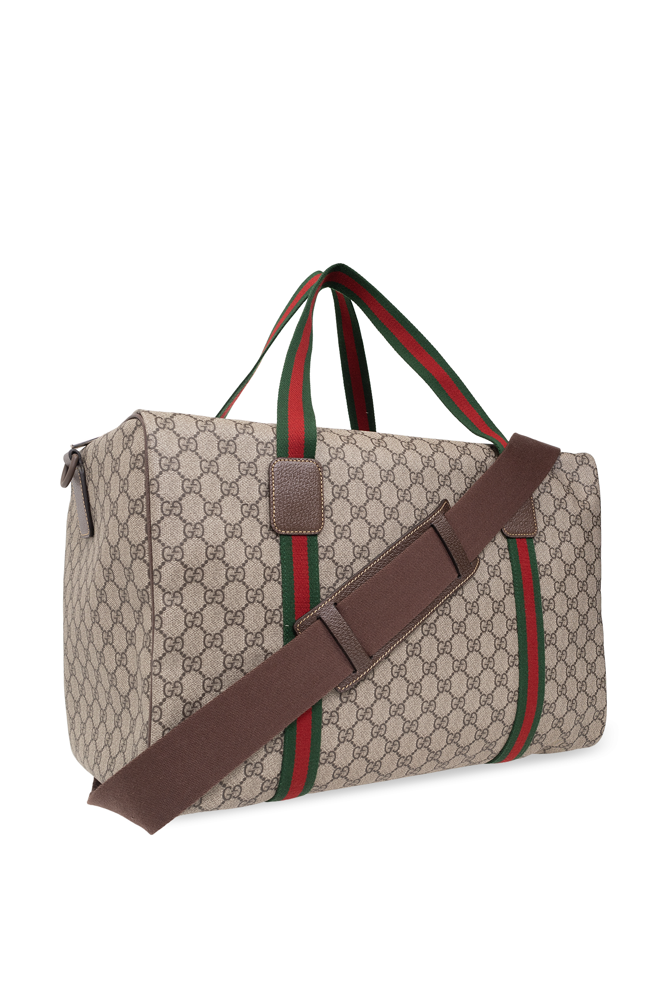 Gucci Beige GG Supreme Canvas Holdall Bag