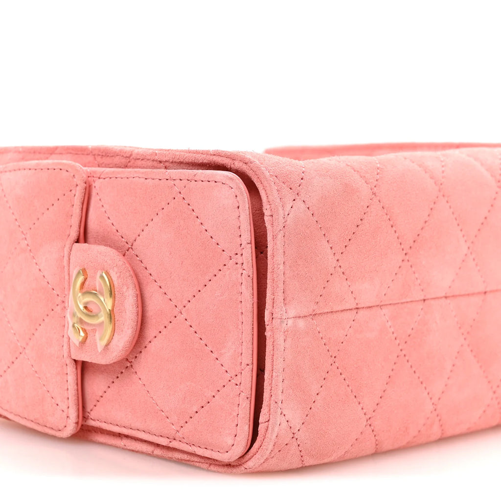 Suede Chanel Handbag Pink
