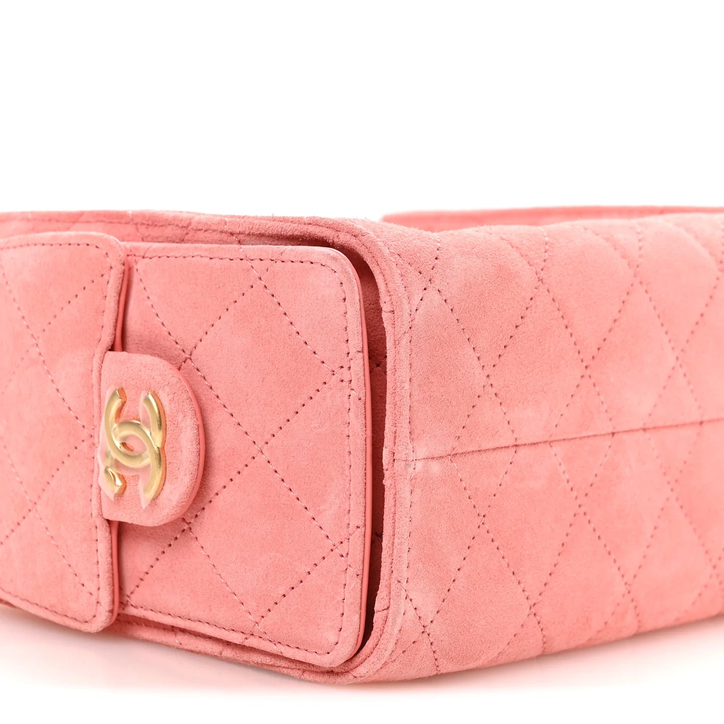 Suede Chanel Handbag Pink