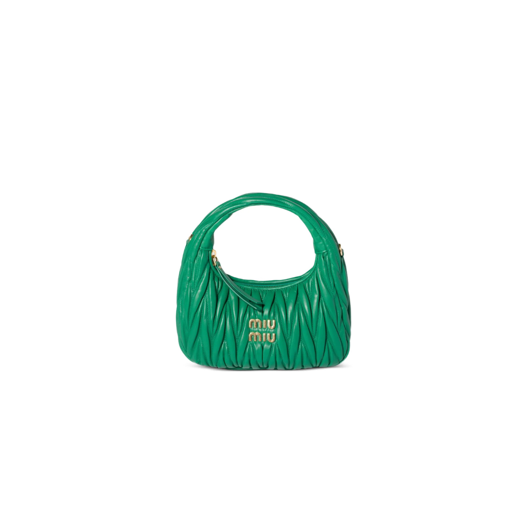 Miu Miu Wander Matelasse Leather Hobo Bag