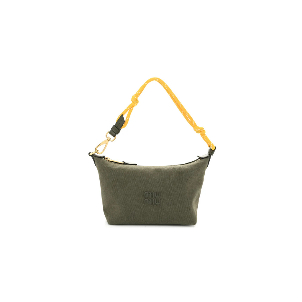 Miu Miu Gabardine Tote Grey Bag