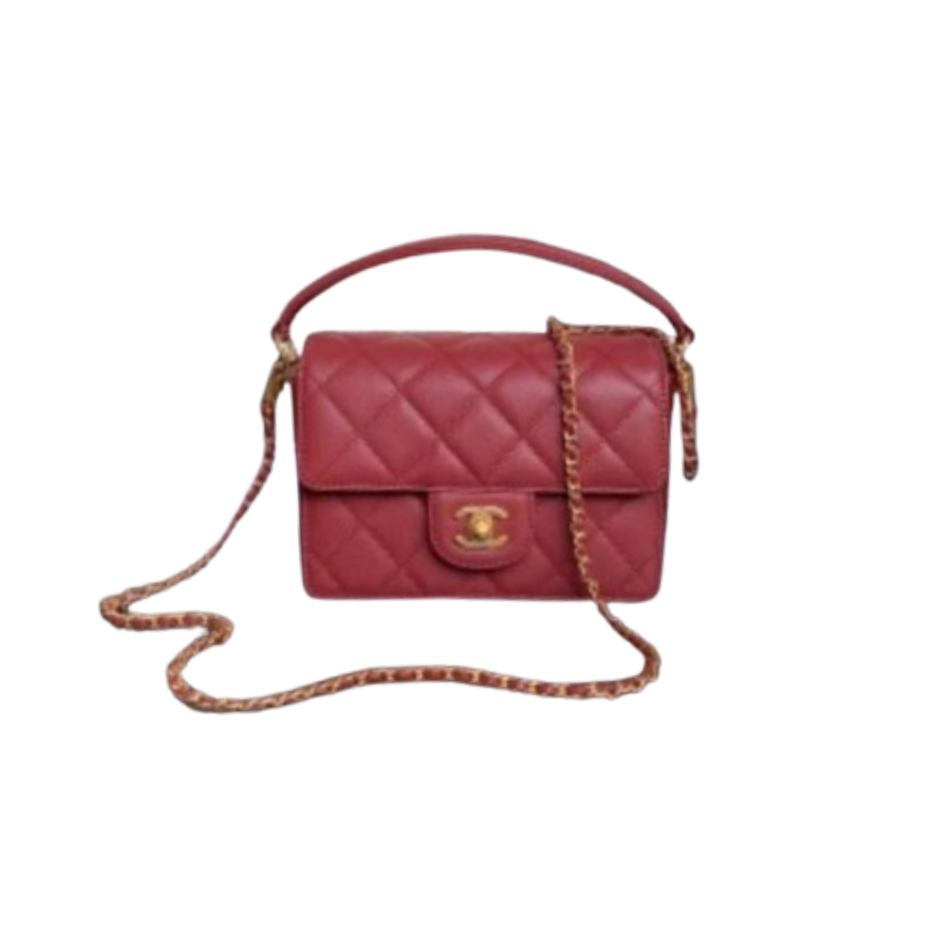 Chanel Gold-Tone Metal Flap Bag