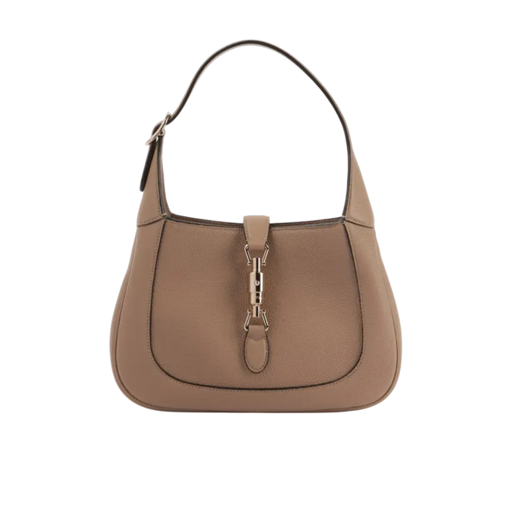 Gucci jackie beige leather shoulder bag