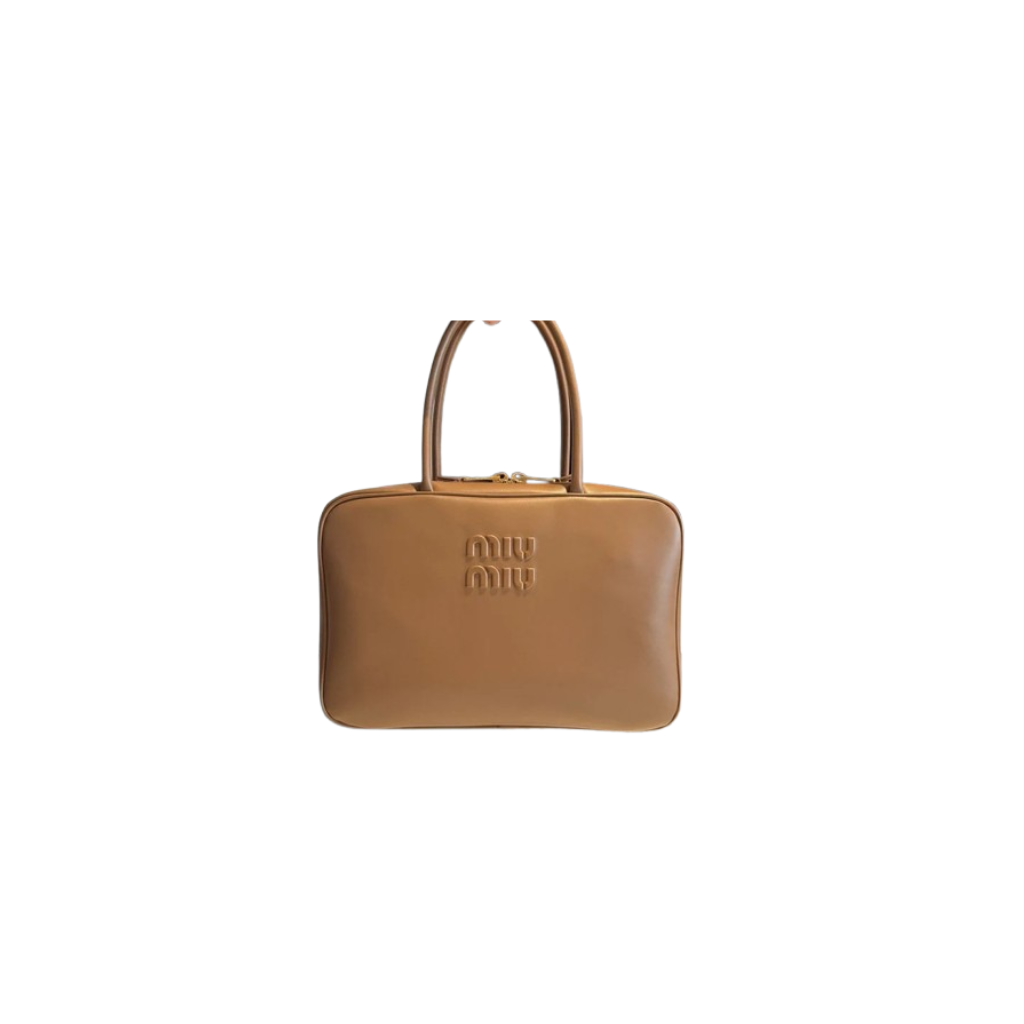 Miu Miu Leather Top handle Bag in Brown
