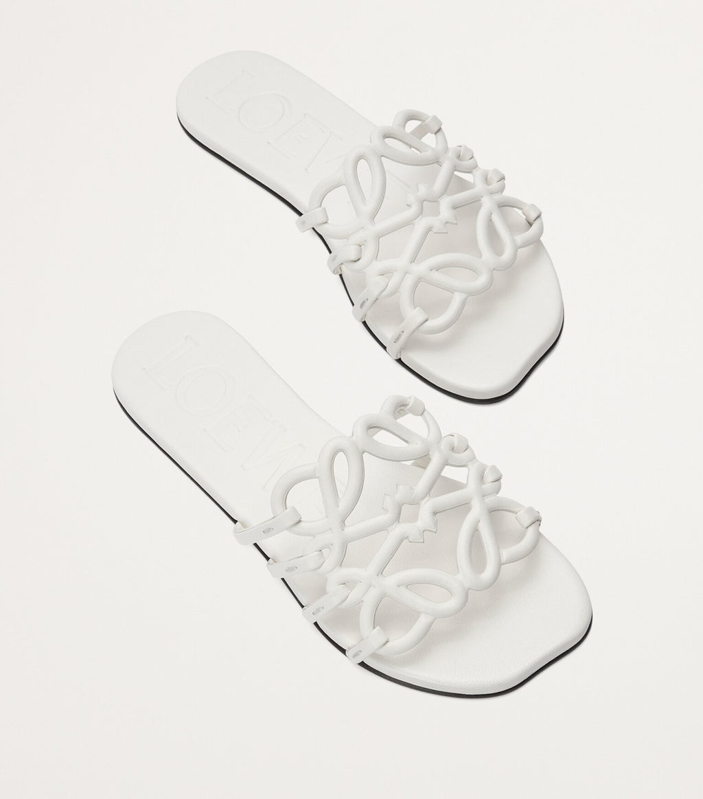 LOEWE Leather Petal Anagram Slides