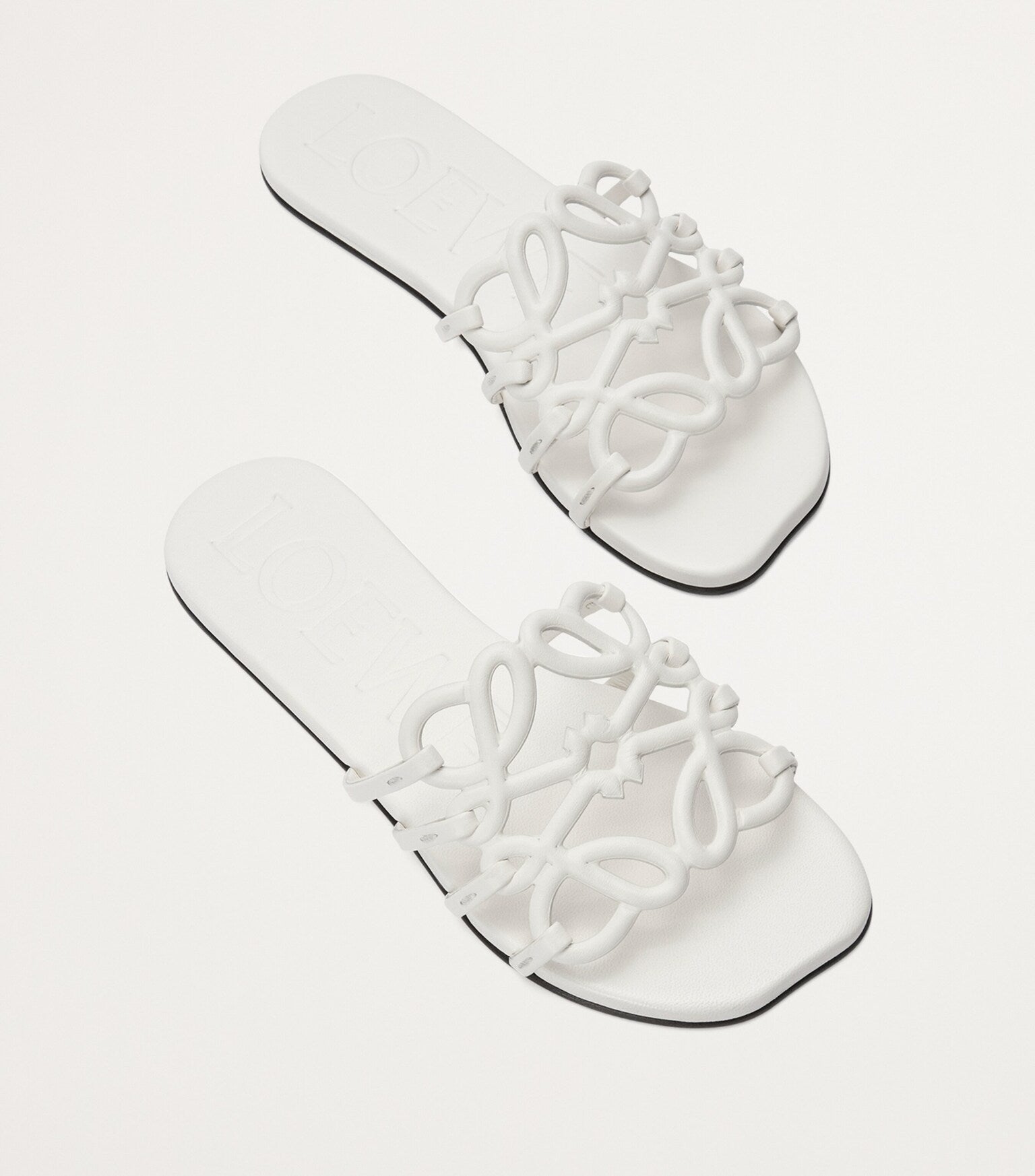 LOEWE Leather Petal Anagram Slides